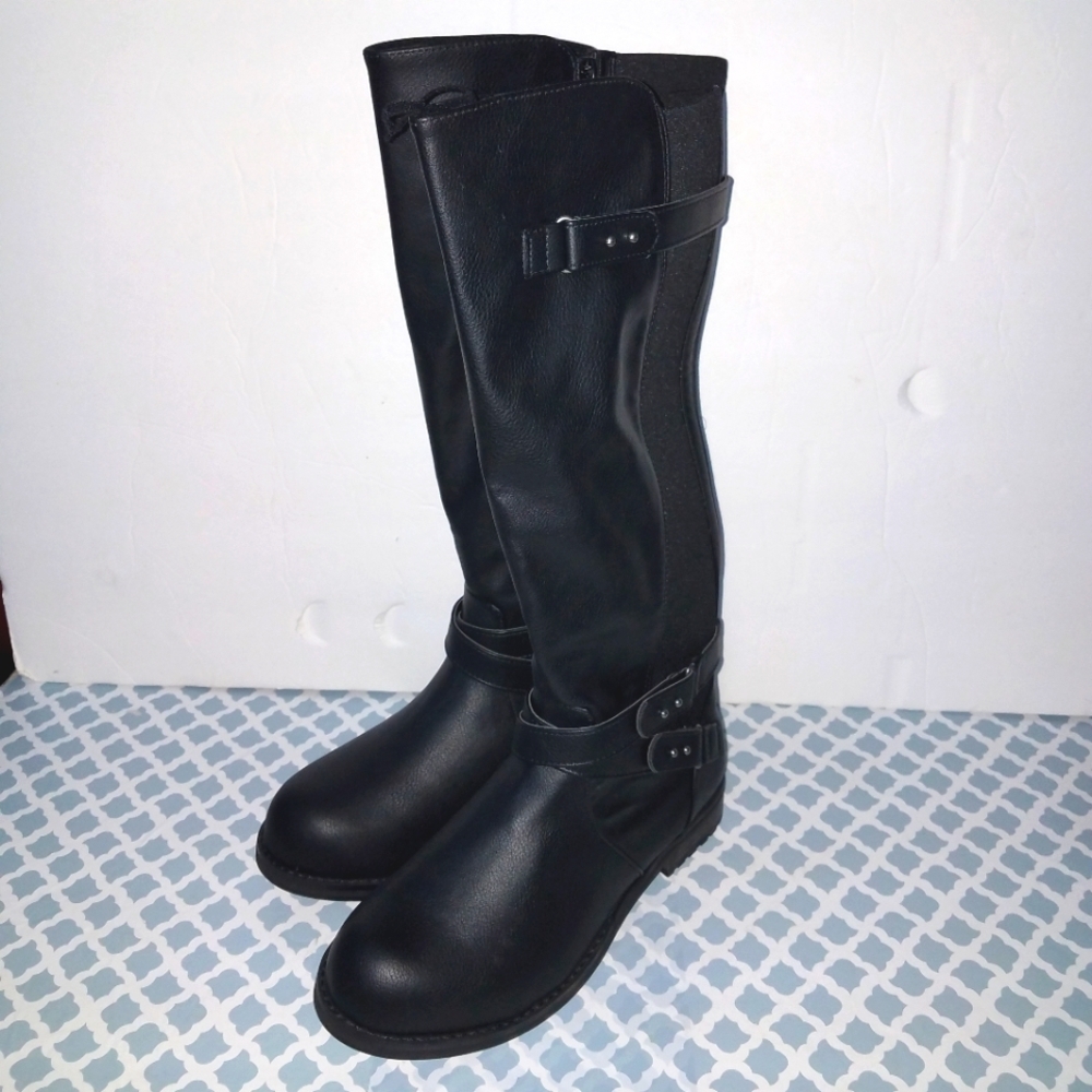 Lane Bryant 9W Wide Calf Ascena Black Boots New - Picture 1 of 15